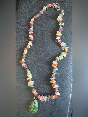 Multicolor Chip Bead Necklace - Women Jewelry